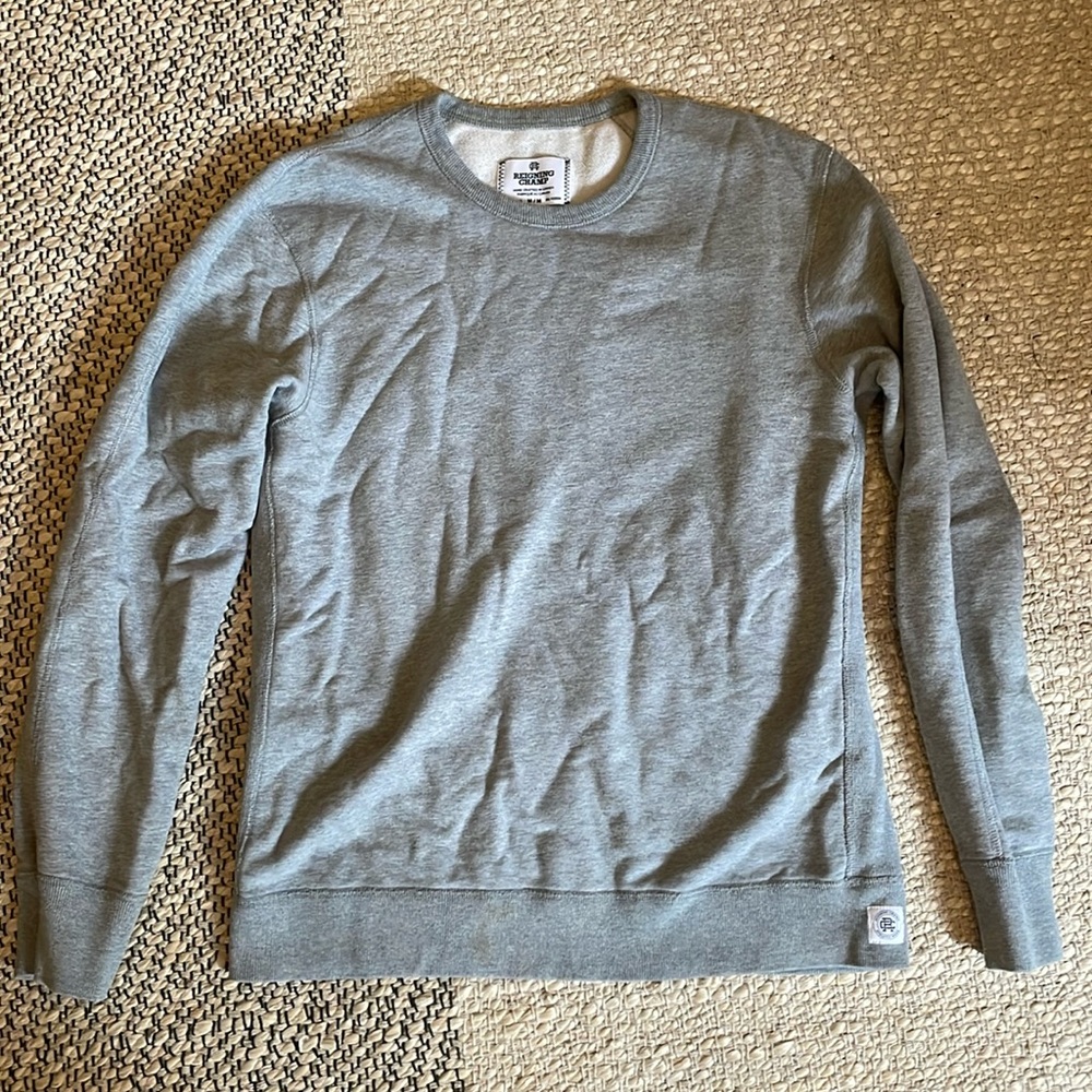 Reigning Champ Medium Heather Grey Crew Neck Sweatshirt